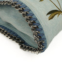 Stella McCartney Denim Flowers Mini Tote Falabella Blue