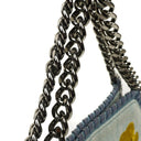 Stella McCartney Denim Flowers Mini Tote Falabella Blue