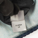Stella McCartney Denim Flowers Mini Tote Falabella Blue