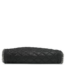 Stella McCartney Falabella Black Quilted Vegan Shaggy Deer Tote Bag