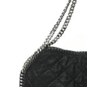 Stella McCartney Falabella Black Quilted Vegan Shaggy Deer Tote Bag