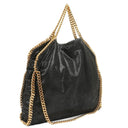 Stella McCartney Falabella Black Tote Vegan Shaggy Deer Fold Over Bag