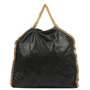 Stella McCartney Falabella Black Tote Vegan Shaggy Deer Fold Over Bag