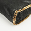 Stella McCartney Falabella Black Tote Vegan Shaggy Deer Fold Over Bag