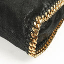 Stella McCartney Falabella Black Tote Vegan Shaggy Deer Fold Over Bag