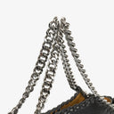 Stella McCartney Falabella Black Vegan Leather With Blue Logo Strap Tote Bag