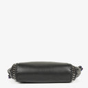 Stella McCartney Falabella Black Vegan Leather With Blue Logo Strap Tote Bag