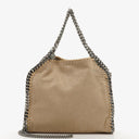 Stella McCartney Falabella Mini Tote Beige Vegan Shaggy Deer Fold Over Bag