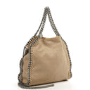 Stella McCartney Falabella Mini Tote Beige Vegan Shaggy Deer Fold Over Bag