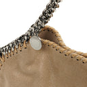 Stella McCartney Falabella Mini Tote Beige Vegan Shaggy Deer Fold Over Bag