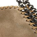 Stella McCartney Falabella Mini Tote Beige Vegan Shaggy Deer Fold Over Bag