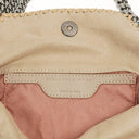 Stella McCartney Falabella Mini Tote Beige Vegan Shaggy Deer Fold Over Bag