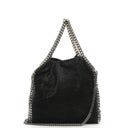 Stella McCartney Falabella Mini Tote Black Vegan Shaggy Deer Fold Over Bag