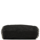 Stella McCartney Falabella Mini Tote Black Vegan Shaggy Deer Fold Over Bag