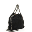 Stella McCartney Falabella Mini Tote Black Vegan Shaggy Deer Fold Over Bag