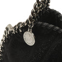 Stella McCartney Falabella Mini Tote Black Vegan Shaggy Deer Fold Over Bag