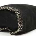 Stella McCartney Falabella Mini Tote Black Vegan Shaggy Deer Fold Over Bag