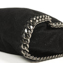 Stella McCartney Falabella Mini Tote Black Vegan Shaggy Deer Fold Over Bag