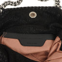 Stella McCartney Falabella Mini Tote Black Vegan Shaggy Deer Fold Over Bag
