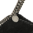 Stella McCartney Falabella Mini Tote Black Vegan Shaggy Deer Fold Over Bag