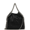 Stella McCartney Falabella Mini Tote Black Vegan Shaggy Deer Fold Over Bag