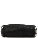 Stella McCartney Falabella Mini Tote Black Vegan Shaggy Deer Fold Over Bag