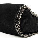 Stella McCartney Falabella Mini Tote Black Vegan Shaggy Deer Fold Over Bag