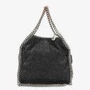 Stella McCartney Falabella Mini Tote Black Vegan Shaggy Deer Fold Over Bag
