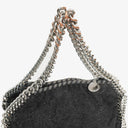 Stella McCartney Falabella Mini Tote Black Vegan Shaggy Deer Fold Over Bag