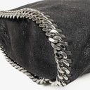 Stella McCartney Falabella Mini Tote Black Vegan Shaggy Deer Fold Over Bag