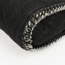 Stella McCartney Falabella Mini Tote Black Vegan Shaggy Deer Fold Over Bag