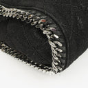 Stella McCartney Falabella Mini Tote Black Vegan Shaggy Deer Fold Over Bag