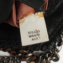 Stella McCartney Falabella Mini Tote Black Vegan Shaggy Deer Fold Over Bag