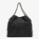 Stella McCartney Falabella Mini Tote Black Vegan Shaggy Deer Fold Over Bag