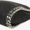 Stella McCartney Falabella Mini Tote Black Vegan Shaggy Deer Fold Over Bag