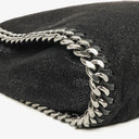 Stella McCartney Falabella Mini Tote Black Vegan Shaggy Deer Fold Over Bag