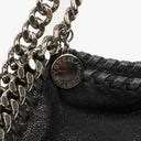 Stella McCartney Falabella Mini Tote Black Vegan Shaggy Deer Fold Over Bag