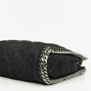 Stella McCartney Falabella Mini Tote Black Vegan Shaggy Deer Fold Over Bag