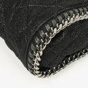 Stella McCartney Falabella Mini Tote Black Vegan Shaggy Deer Fold Over Bag