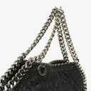 Stella McCartney Falabella Mini Tote Black Vegan Shaggy Deer Fold Over Bag