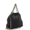 Stella McCartney Falabella Mini Tote Dark Navy Vegan Shaggy Deer Fold Over Bag