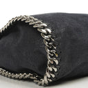 Stella McCartney Falabella Mini Tote Dark Navy Vegan Shaggy Deer Fold Over Bag