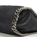 Stella McCartney Falabella Mini Tote Dark Navy Vegan Shaggy Deer Fold Over Bag
