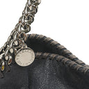 Stella McCartney Falabella Mini Tote Dark Navy Vegan Shaggy Deer Fold Over Bag