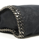 Stella McCartney Falabella Mini Tote Dark Navy Vegan Shaggy Deer Fold Over Bag