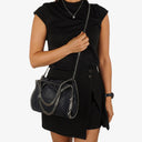Stella McCartney Falabella Mini Tote Dark Navy Vegan Shaggy Deer Fold Over Bag