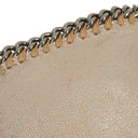 Stella McCartney Falabella Mini Tote Gold Shiny Vegan Shaggy Deer Fold Over Bag