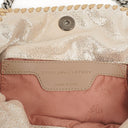 Stella McCartney Falabella Mini Tote Gold Shiny Vegan Shaggy Deer Fold Over Bag