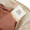 Stella McCartney Falabella Mini Tote Gold Shiny Vegan Shaggy Deer Fold Over Bag
