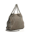 Stella McCartney Falabella Mini Tote Steel Grey Vegan Shaggy Deer Fold Over Bag